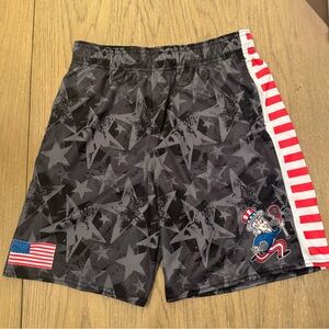 Lacrosse Unlimited Patriotic Star Patterned Athletic Shorts